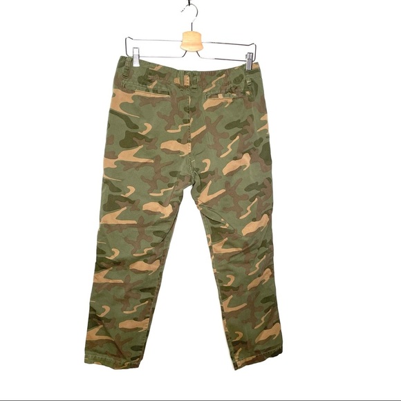 Madewell | Camouflage Cotton Crop Ankle Straight Leg Trouser - Picture 5 of 10